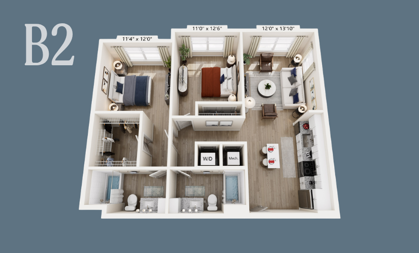 2 Bed | 2 Bath Apartment